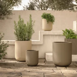 Reya Small Indoor/Outdoor Planter - Limestone Cream