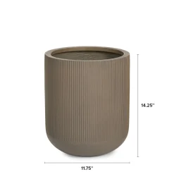 Reya Small Indoor/Outdoor Planter - Concrete Gray