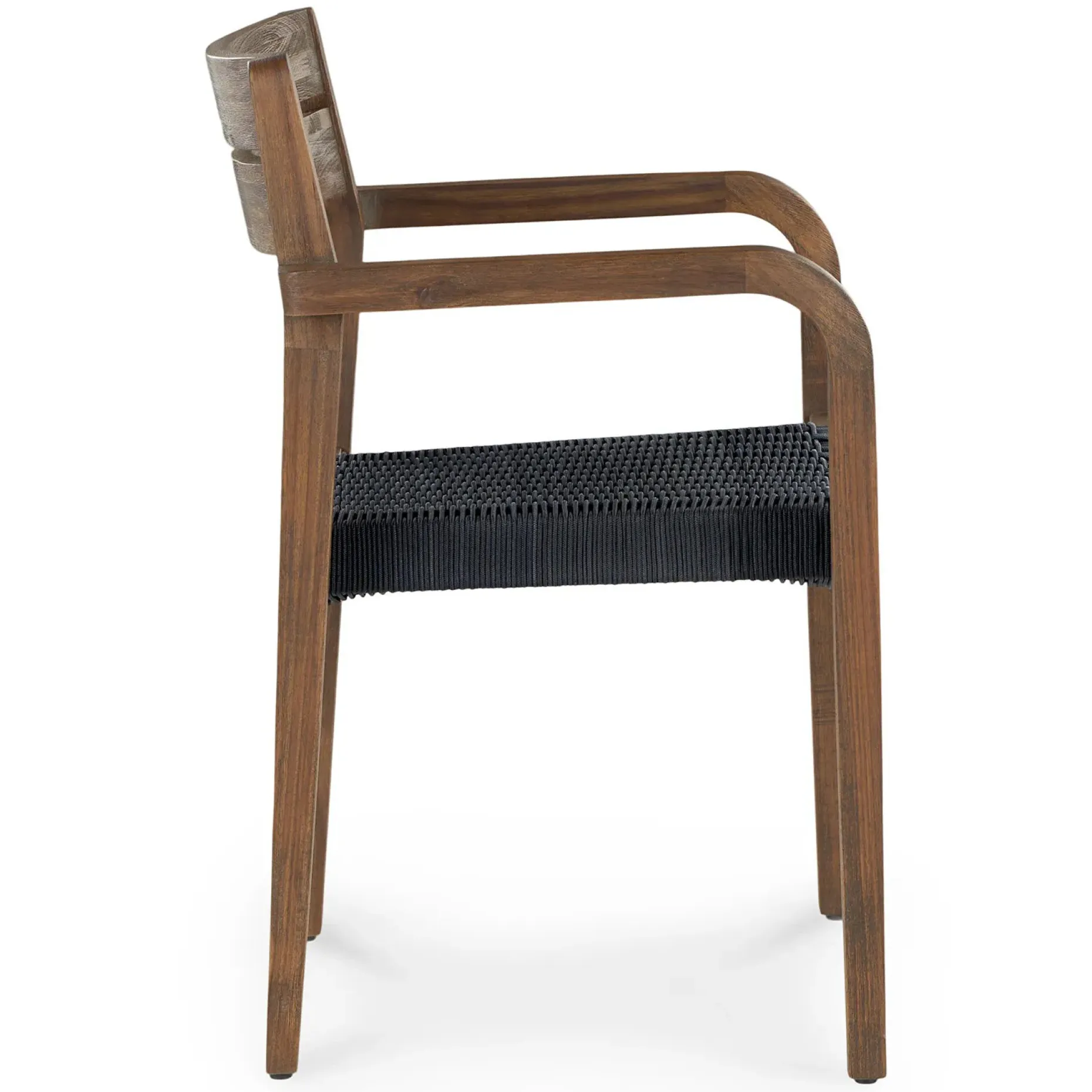 Reyes Outdoor Stackable Dining Armchair - Classic Brown