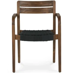 Reyes Outdoor Stackable Dining Armchair - Classic Brown