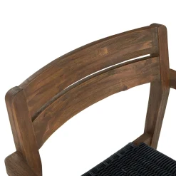 Reyes Outdoor Stackable Dining Armchair - Classic Brown
