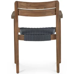 Reyes Outdoor Stackable Dining Armchair - Classic Brown