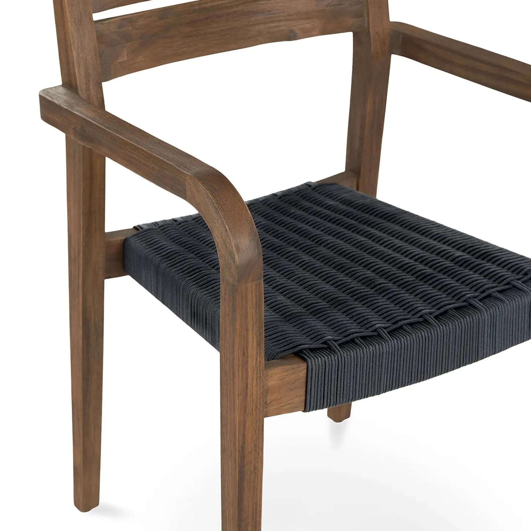 Reyes Outdoor Stackable Dining Armchair - Classic Brown