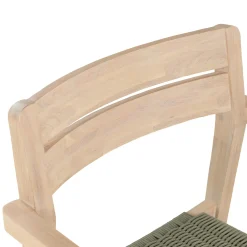 Reyes Outdoor Stackable Dining Armchair - Sun-Bleached Gray