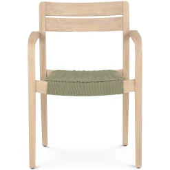 Reyes Outdoor Stackable Dining Armchair - Sun-Bleached Gray