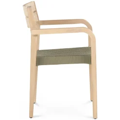Reyes Outdoor Stackable Dining Armchair - Sun-Bleached Gray