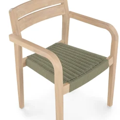 Reyes Outdoor Stackable Dining Armchair - Sun-Bleached Gray