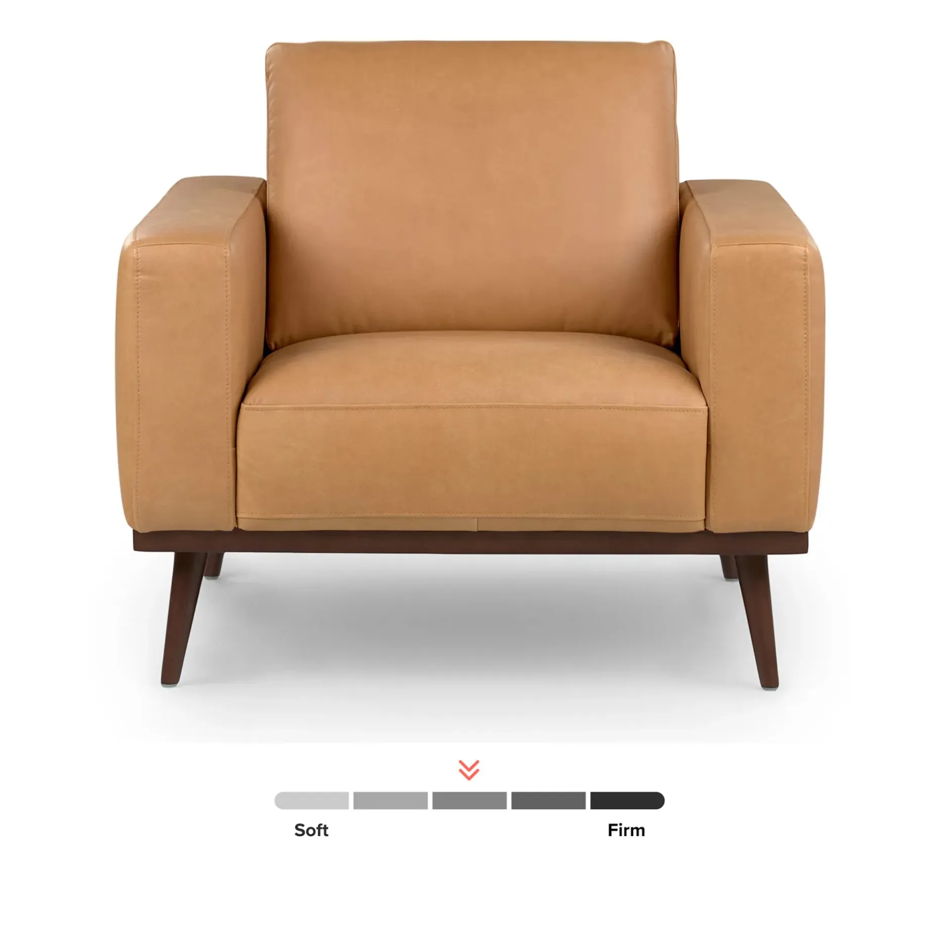 Rhett 38.5" Leather Lounge Chair - Charme Tan