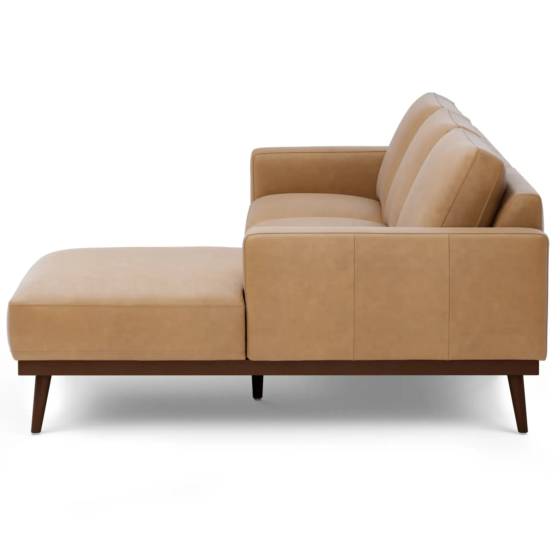 Rhett 93" Leather Right Chaise Sectional - Charme Tan