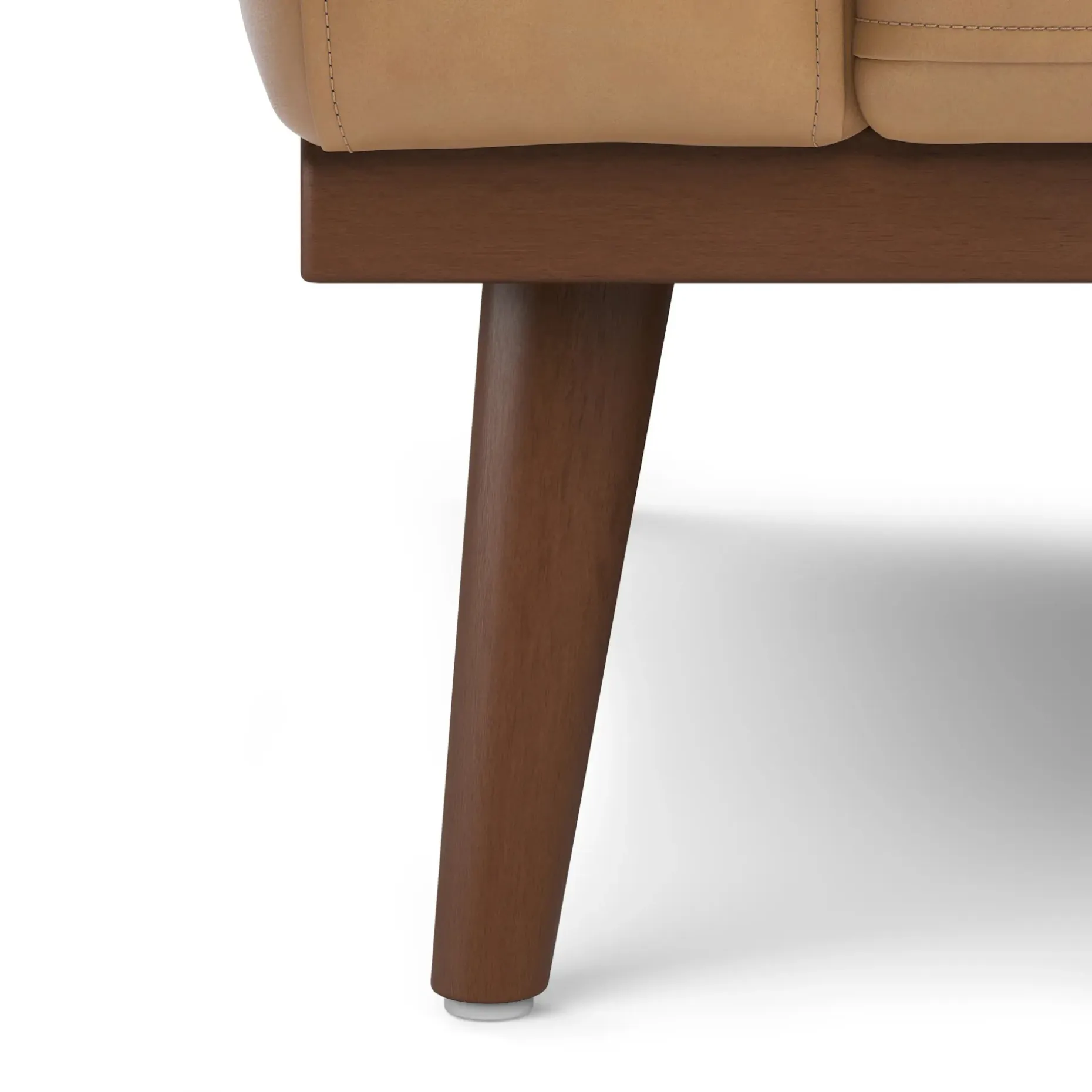 Rhett 93" Leather Right Chaise Sectional - Charme Tan