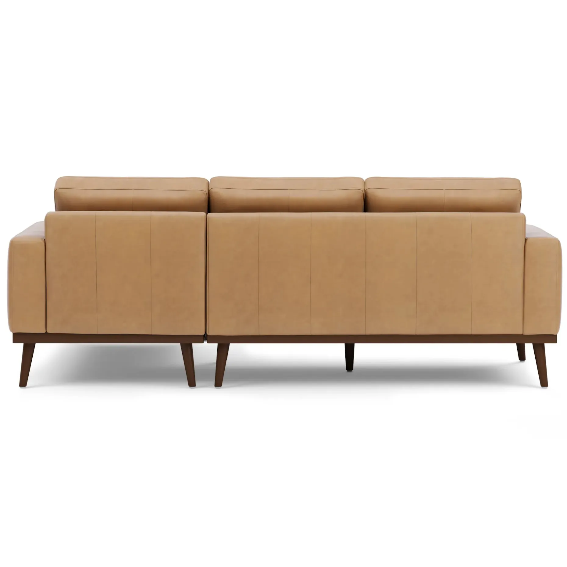 Rhett 93" Leather Right Chaise Sectional - Charme Tan