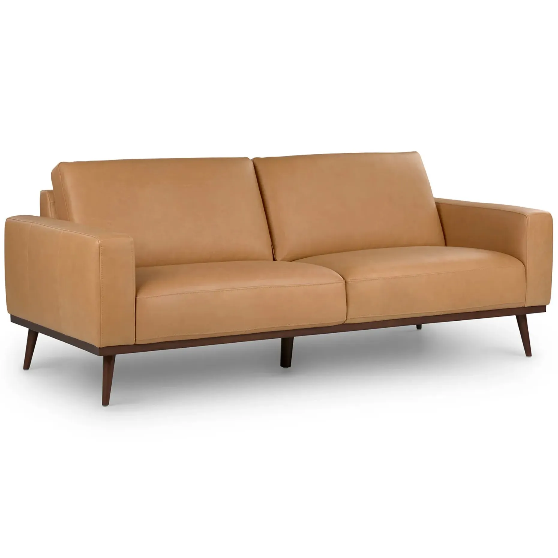 Rhett 84" Leather Sofa - Charme Tan