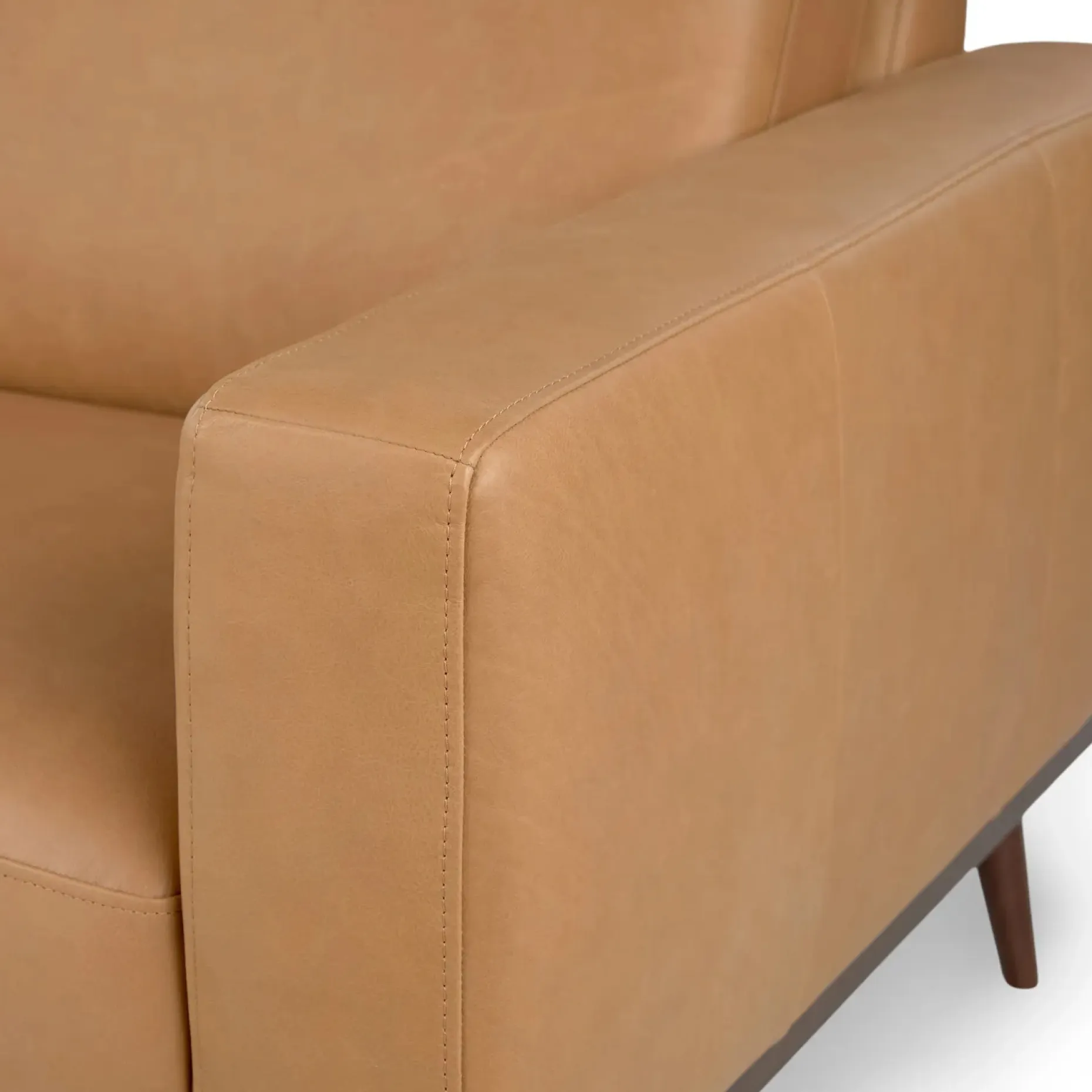 Rhett 84" Leather Sofa - Charme Tan