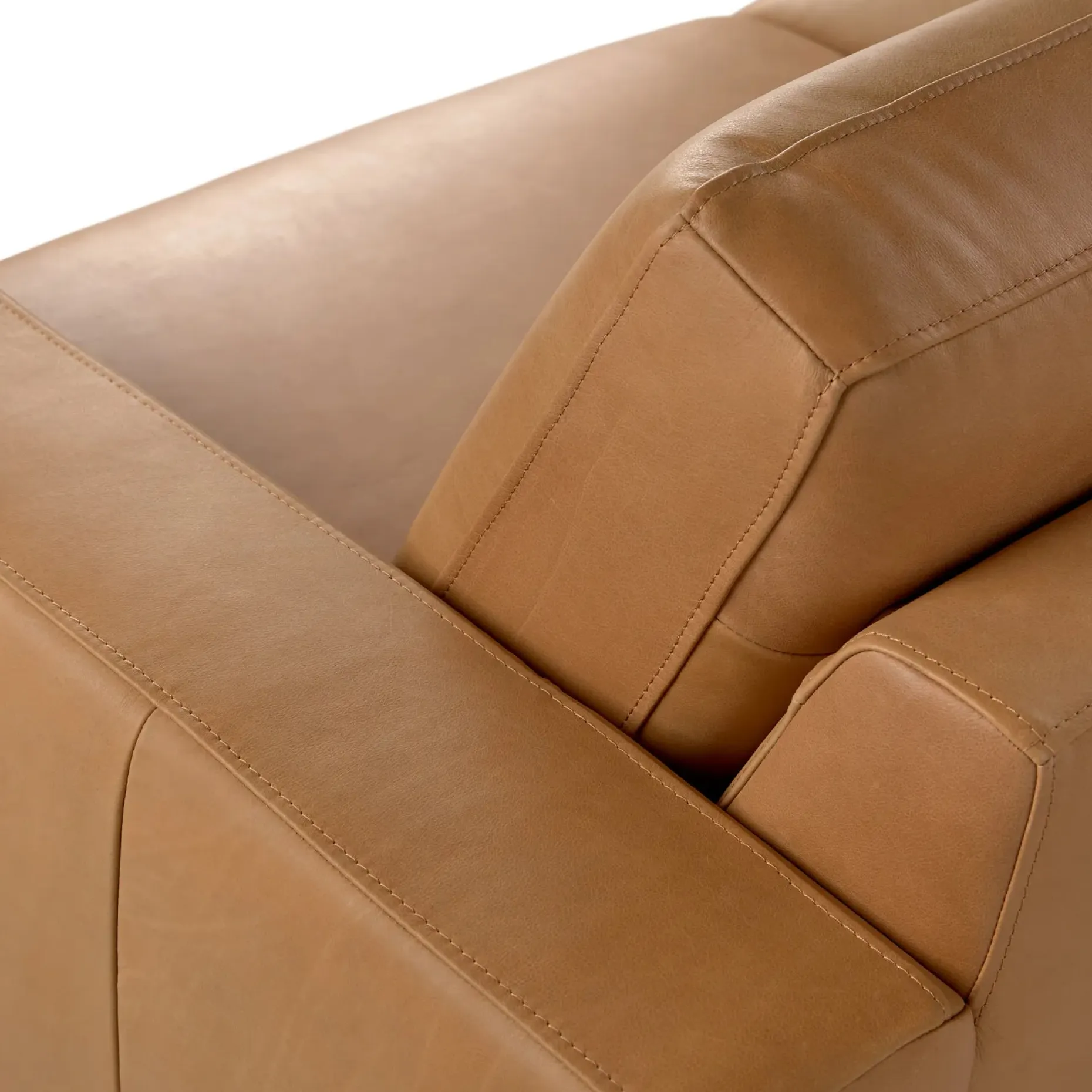 Rhett 84" Leather Sofa - Charme Tan