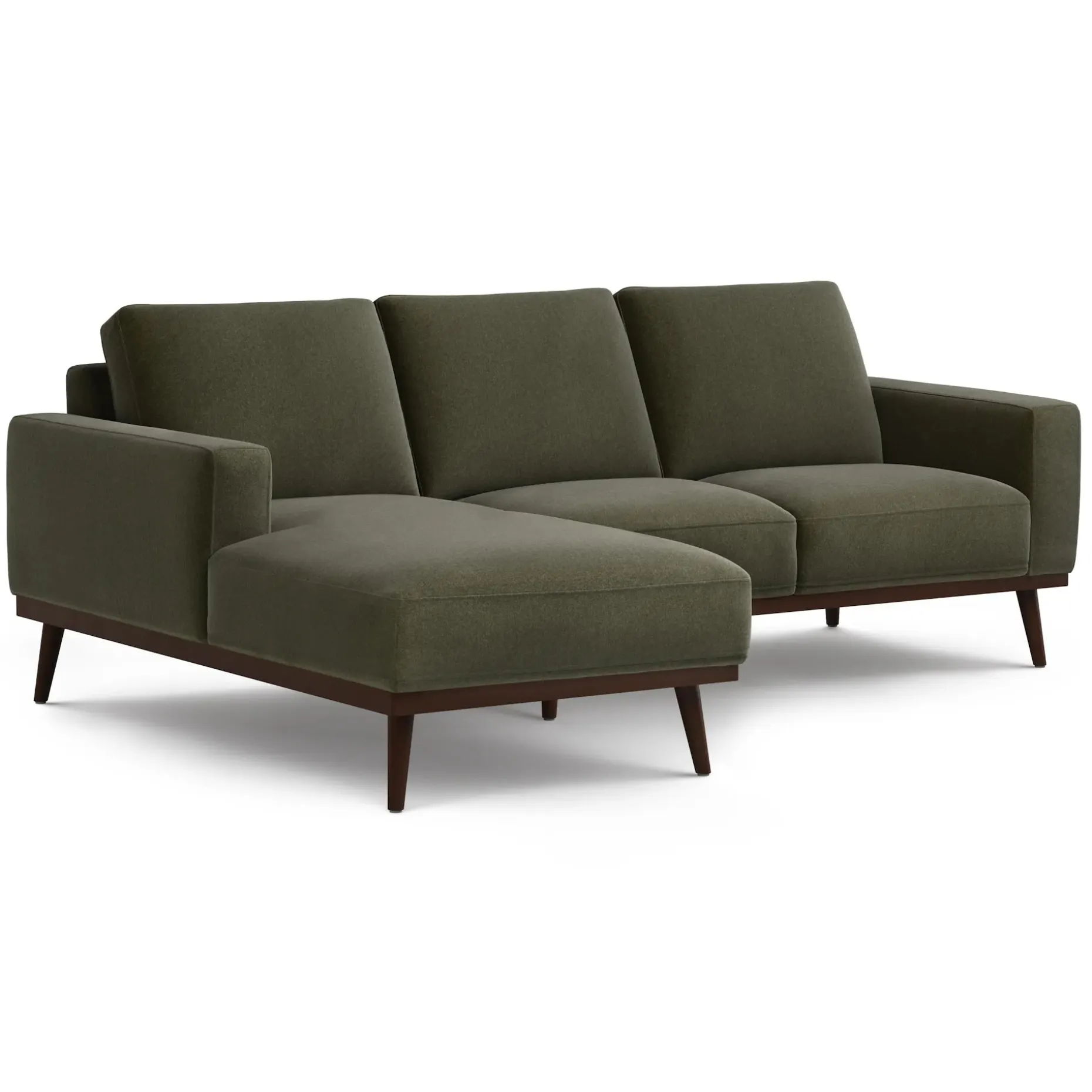 Rhett 93" Left Chaise Sectional - Felted Green