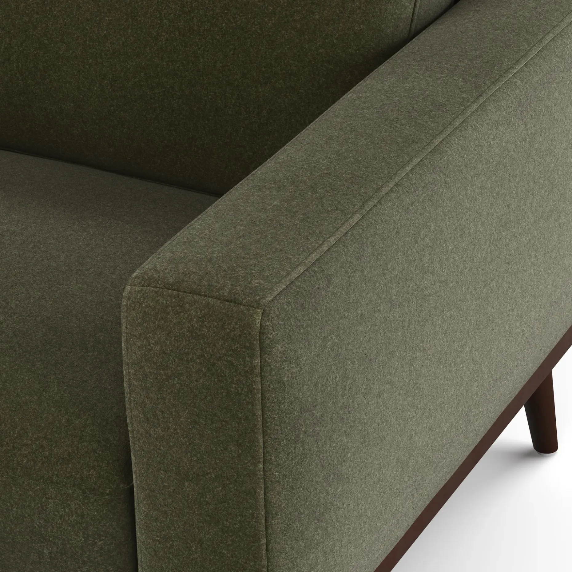 Rhett 93" Left Chaise Sectional - Felted Green