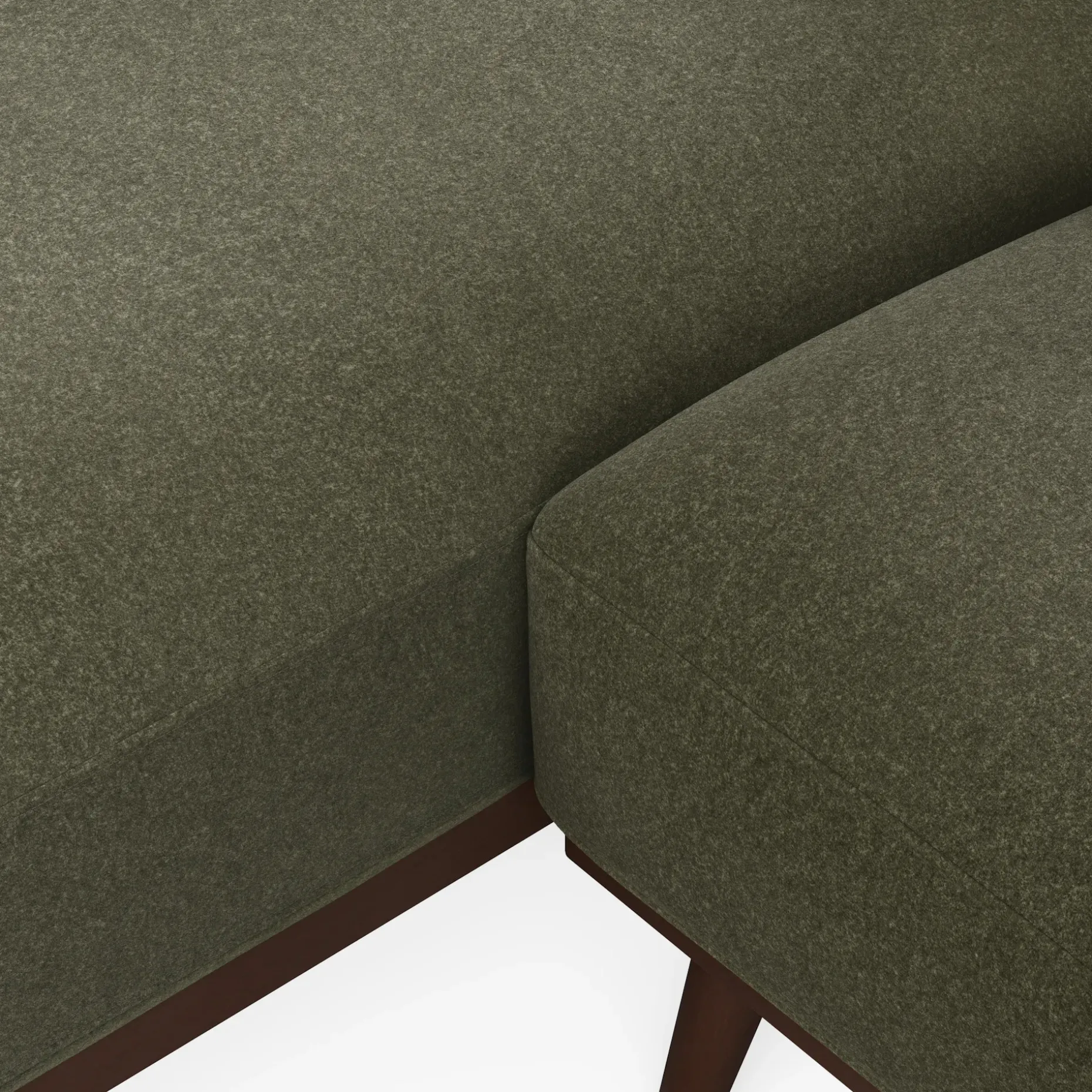Rhett 93" Left Chaise Sectional - Felted Green
