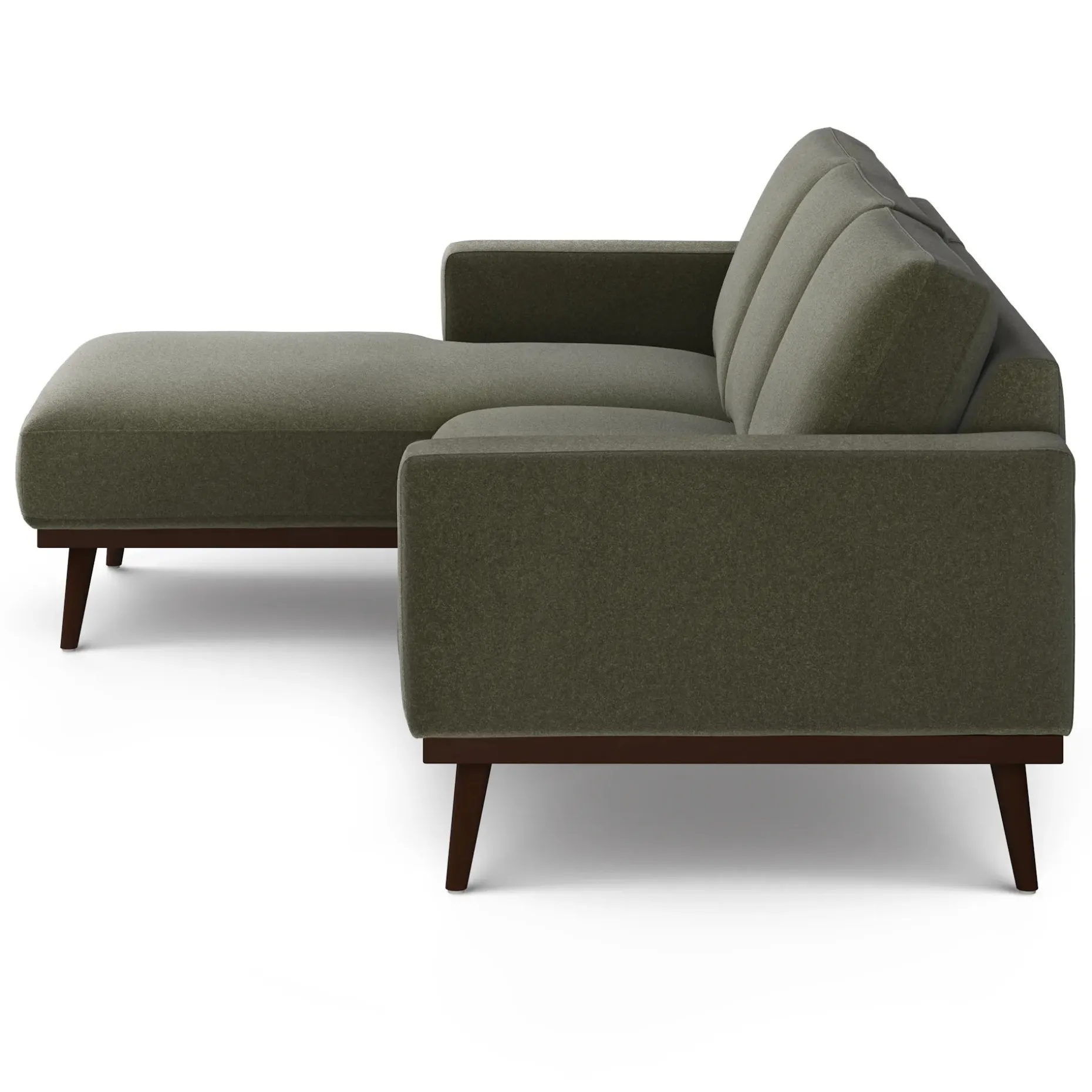 Rhett 93" Left Chaise Sectional - Felted Green
