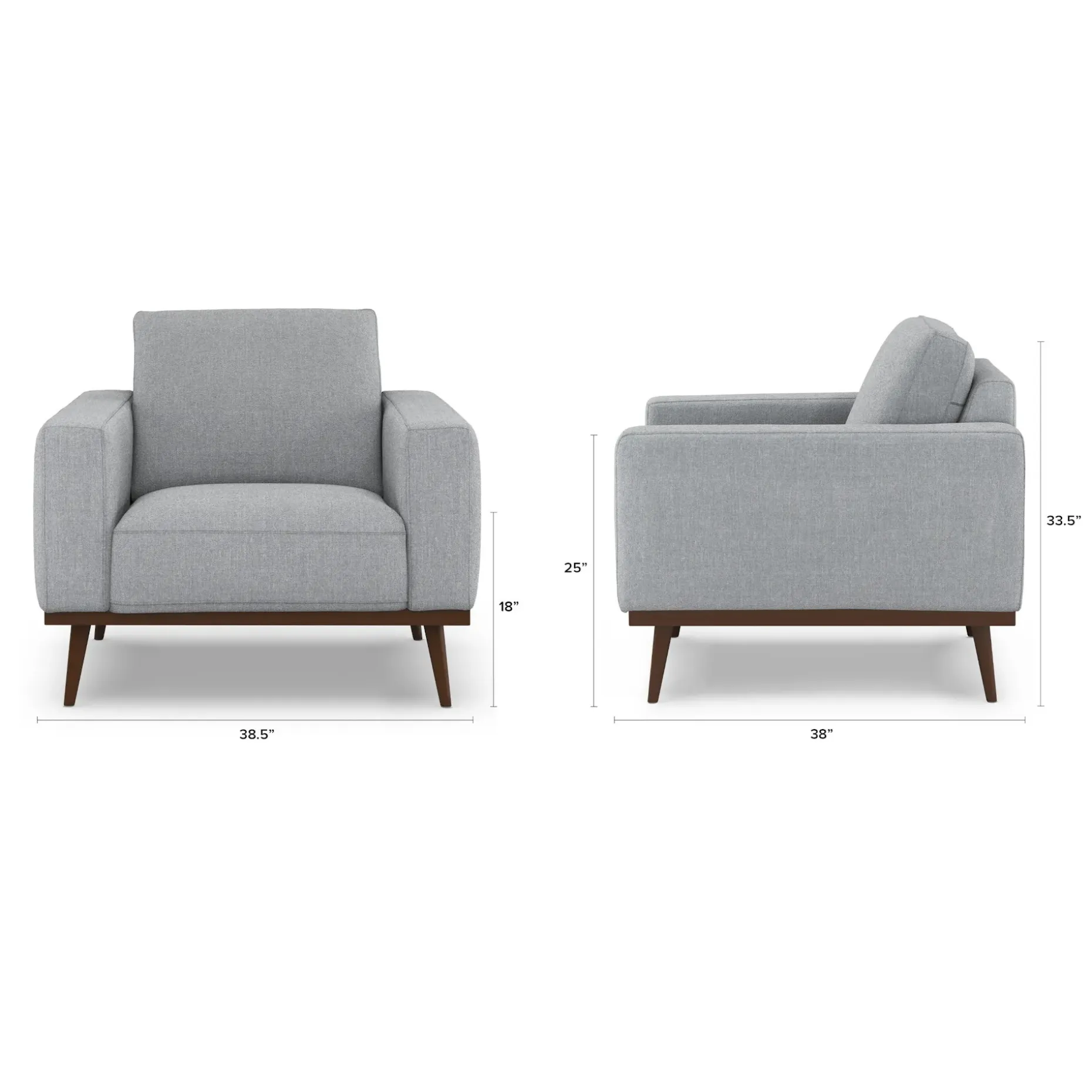 Rhett 38.5" Lounge Chair - Harbor Gray