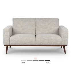 Rhett 63.5" Loveseat - Pepper Ivory