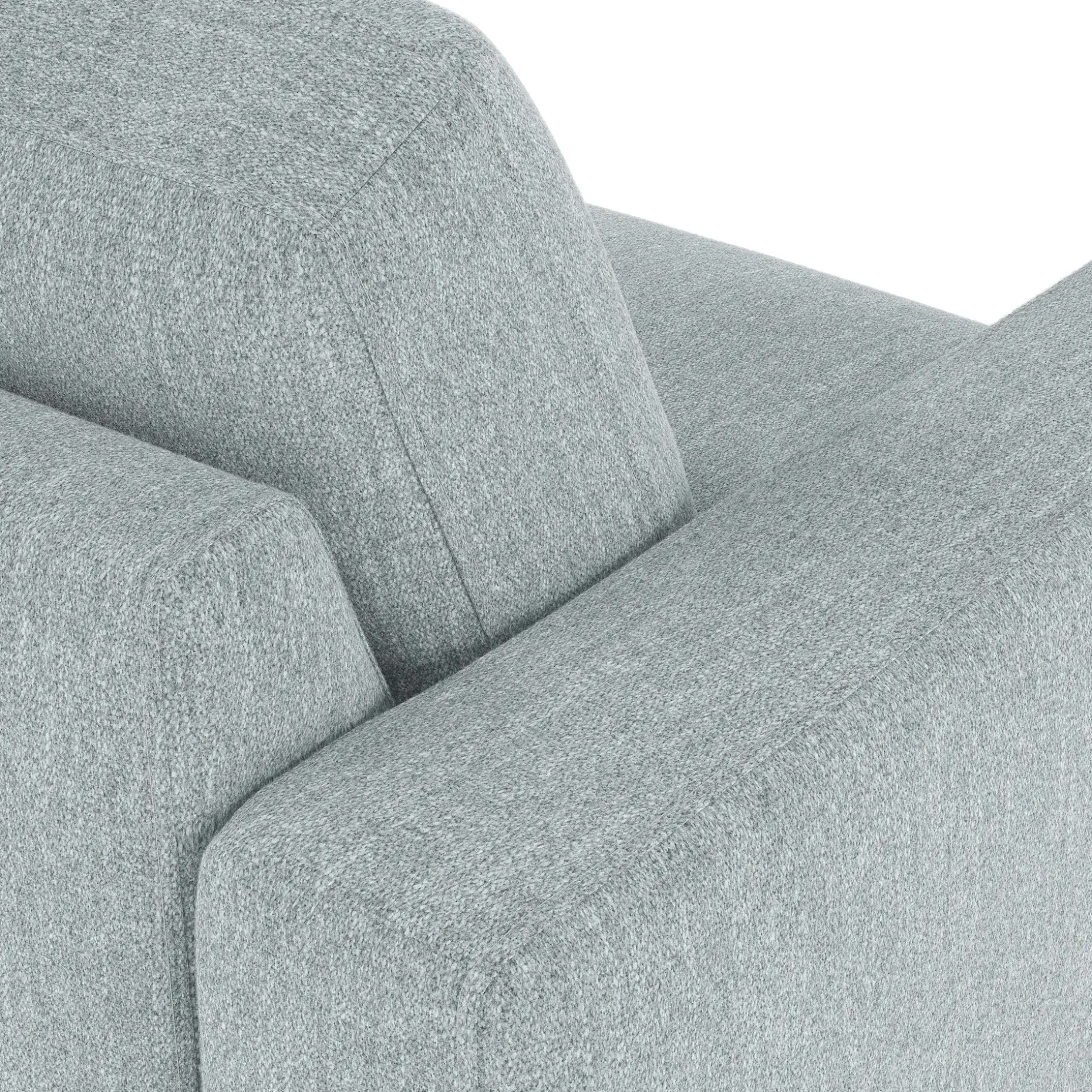 Rhett 93" Right Chaise Sectional - Harbor Gray