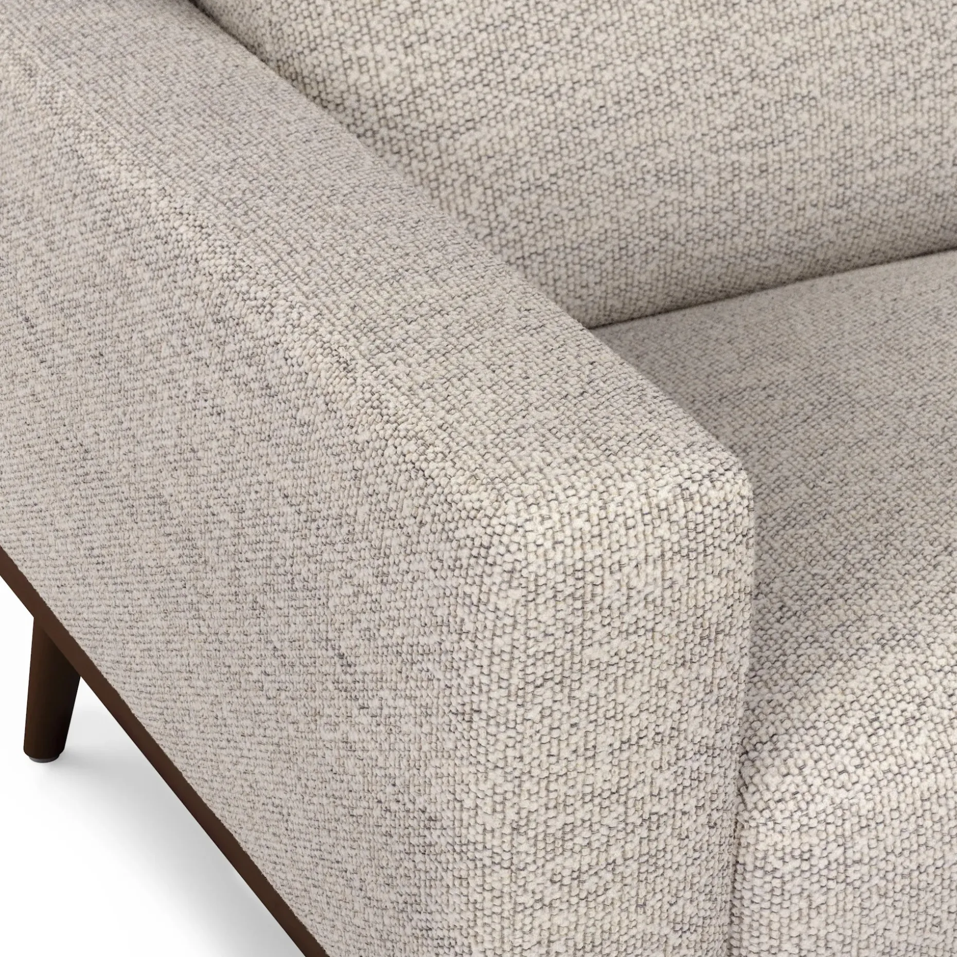 Rhett 93" Right Chaise Sectional - Pepper Ivory