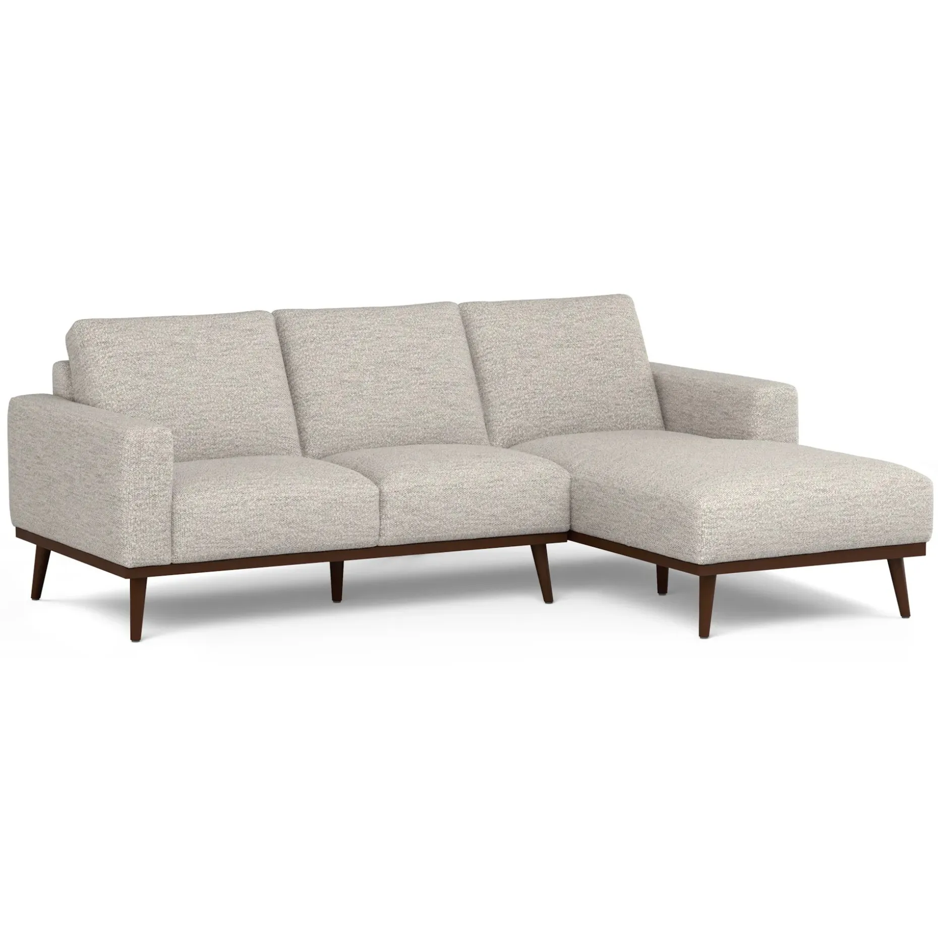 Rhett 93" Right Chaise Sectional - Pepper Ivory