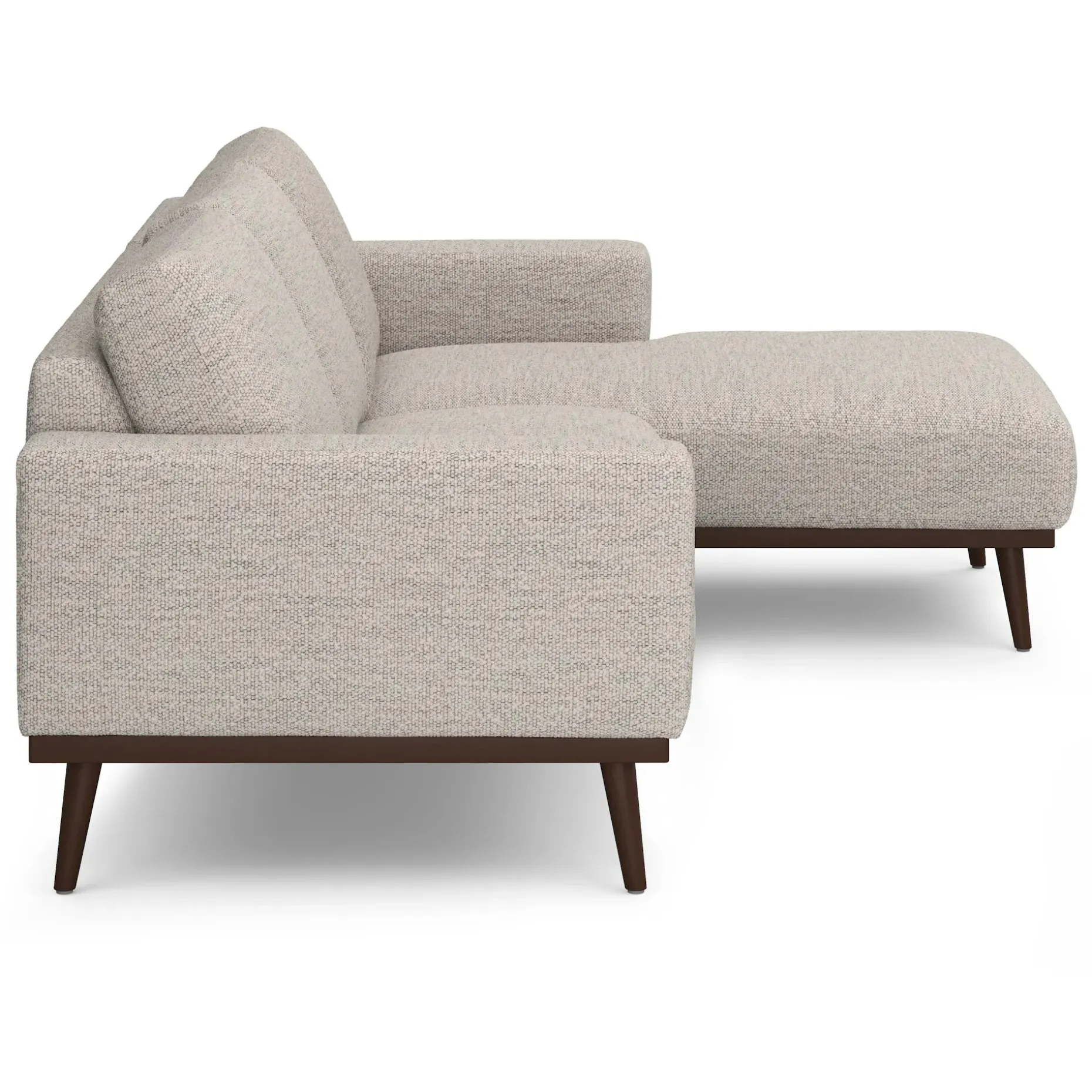 Rhett 93" Right Chaise Sectional - Pepper Ivory