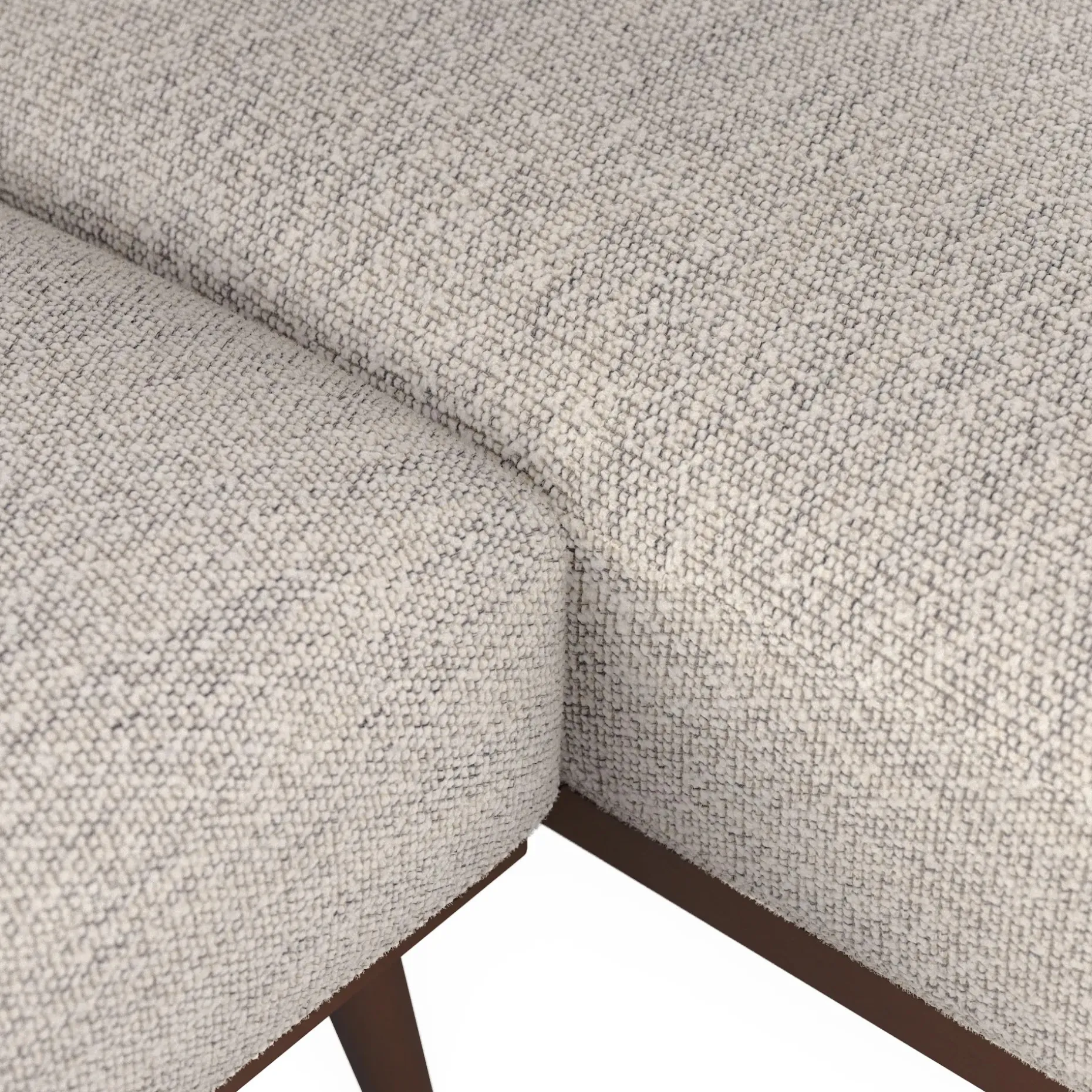 Rhett 93" Right Chaise Sectional - Pepper Ivory