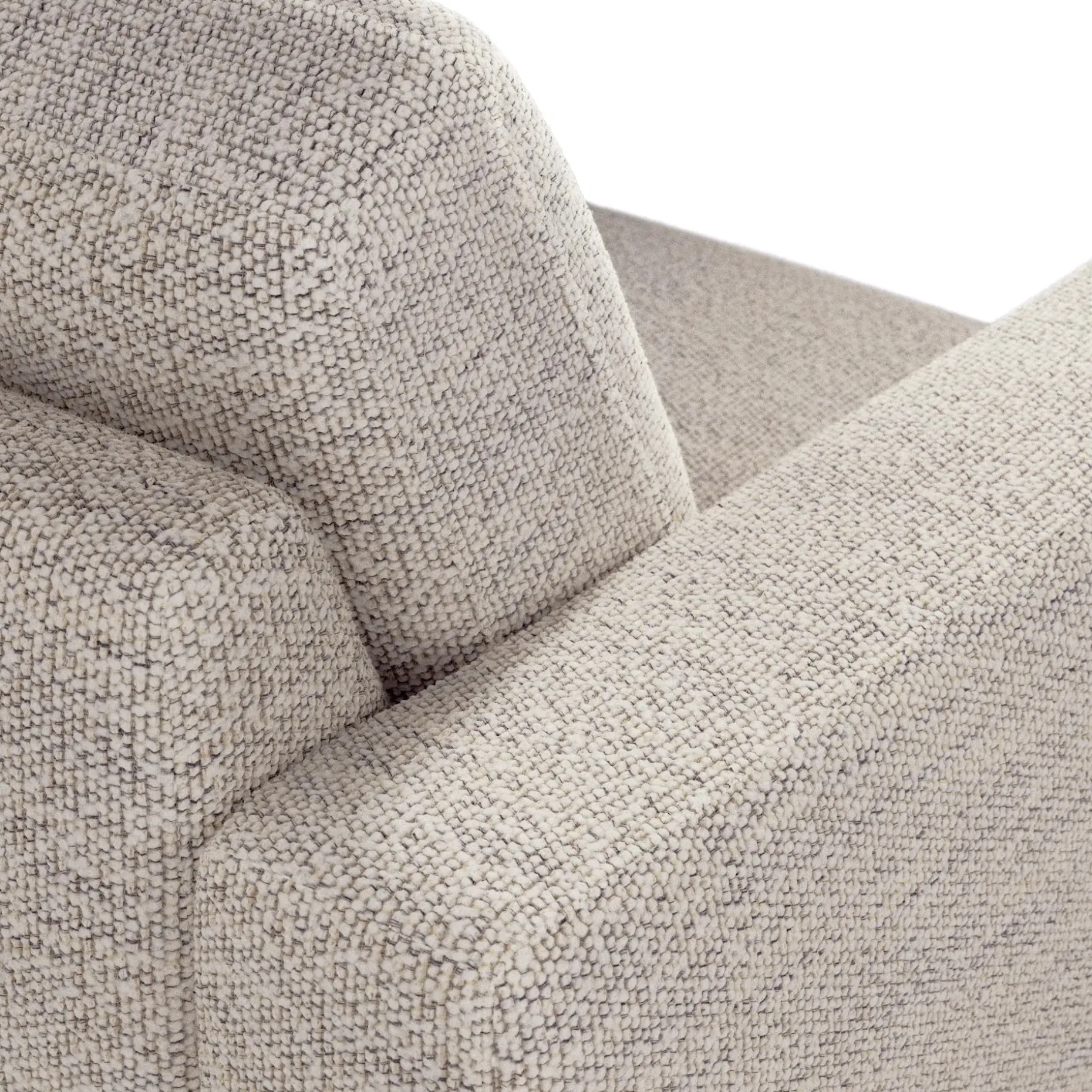 Rhett 93" Right Chaise Sectional - Pepper Ivory