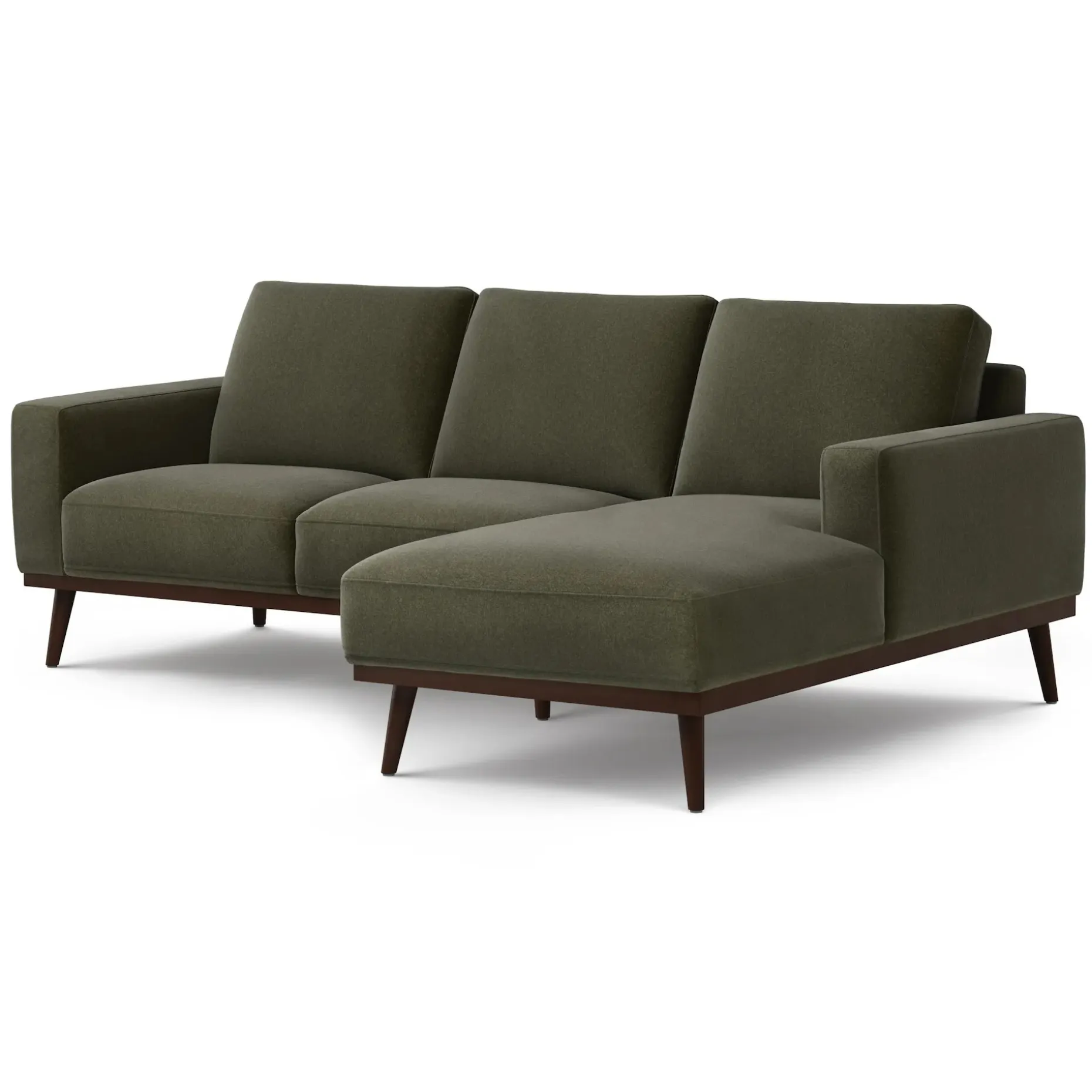 Rhett 93" Right Chaise Sectional - Felted Green