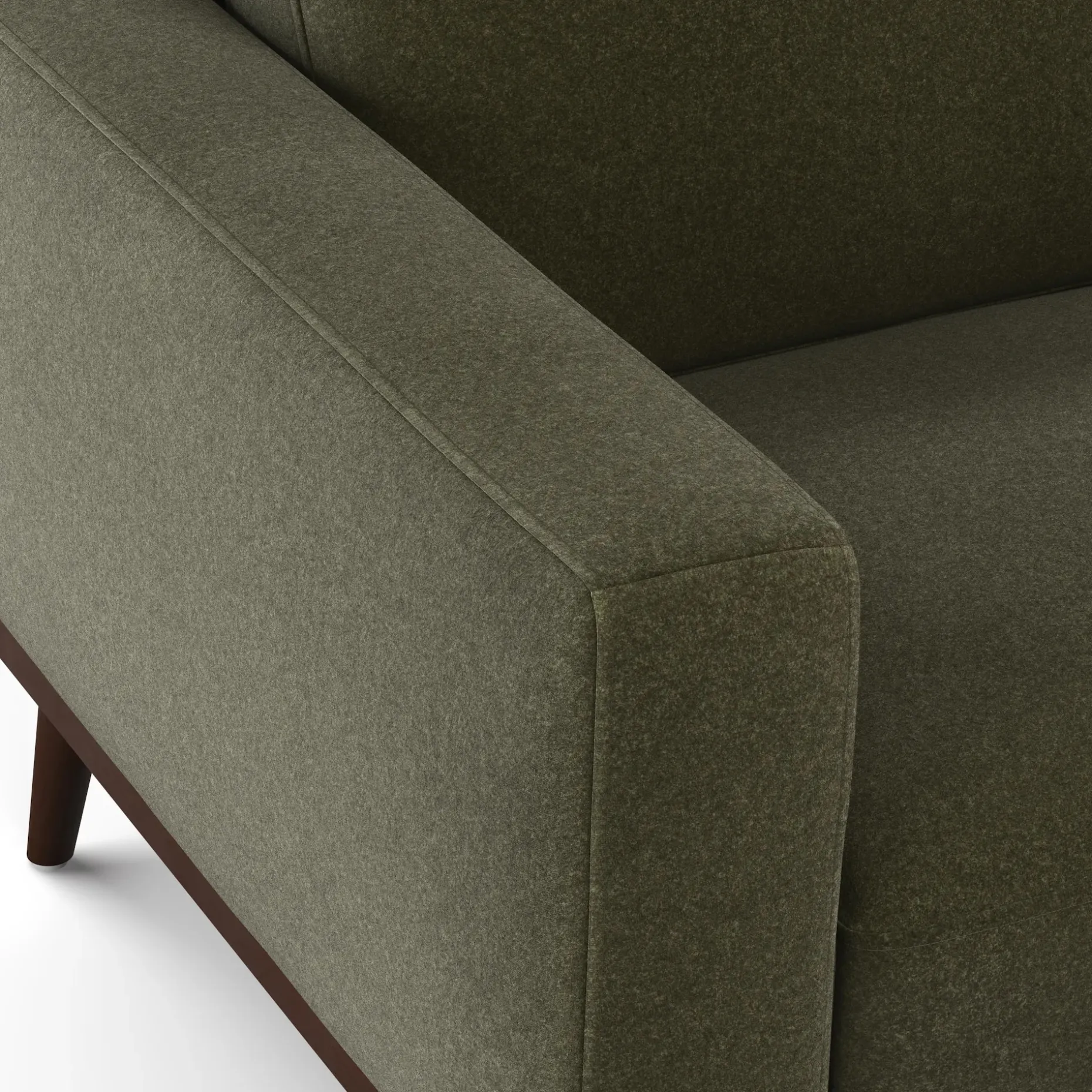 Rhett 93" Right Chaise Sectional - Felted Green