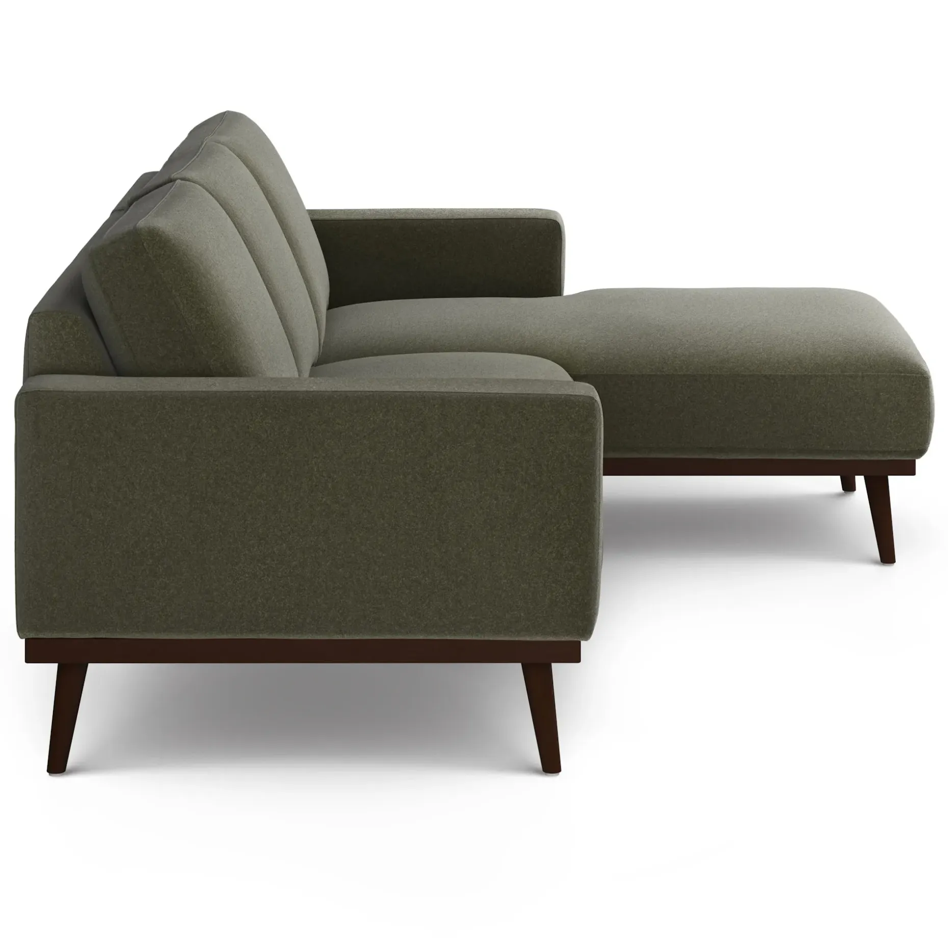 Rhett 93" Right Chaise Sectional - Felted Green