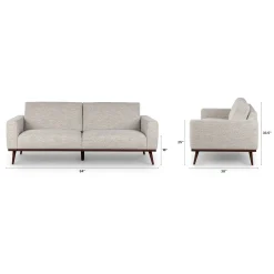 Rhett 84" Sofa - Pepper Ivory
