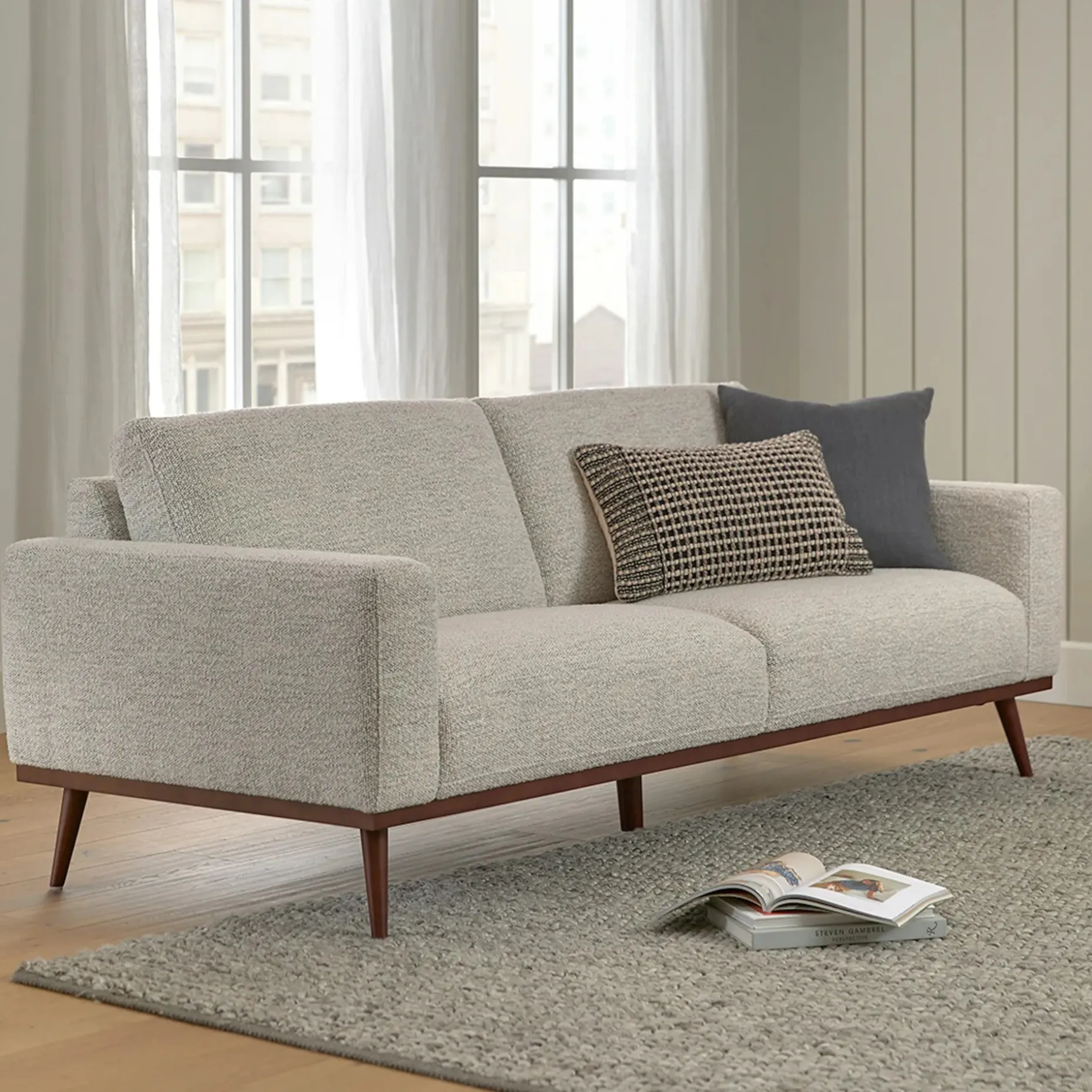 Rhett 84" Sofa - Pepper Ivory