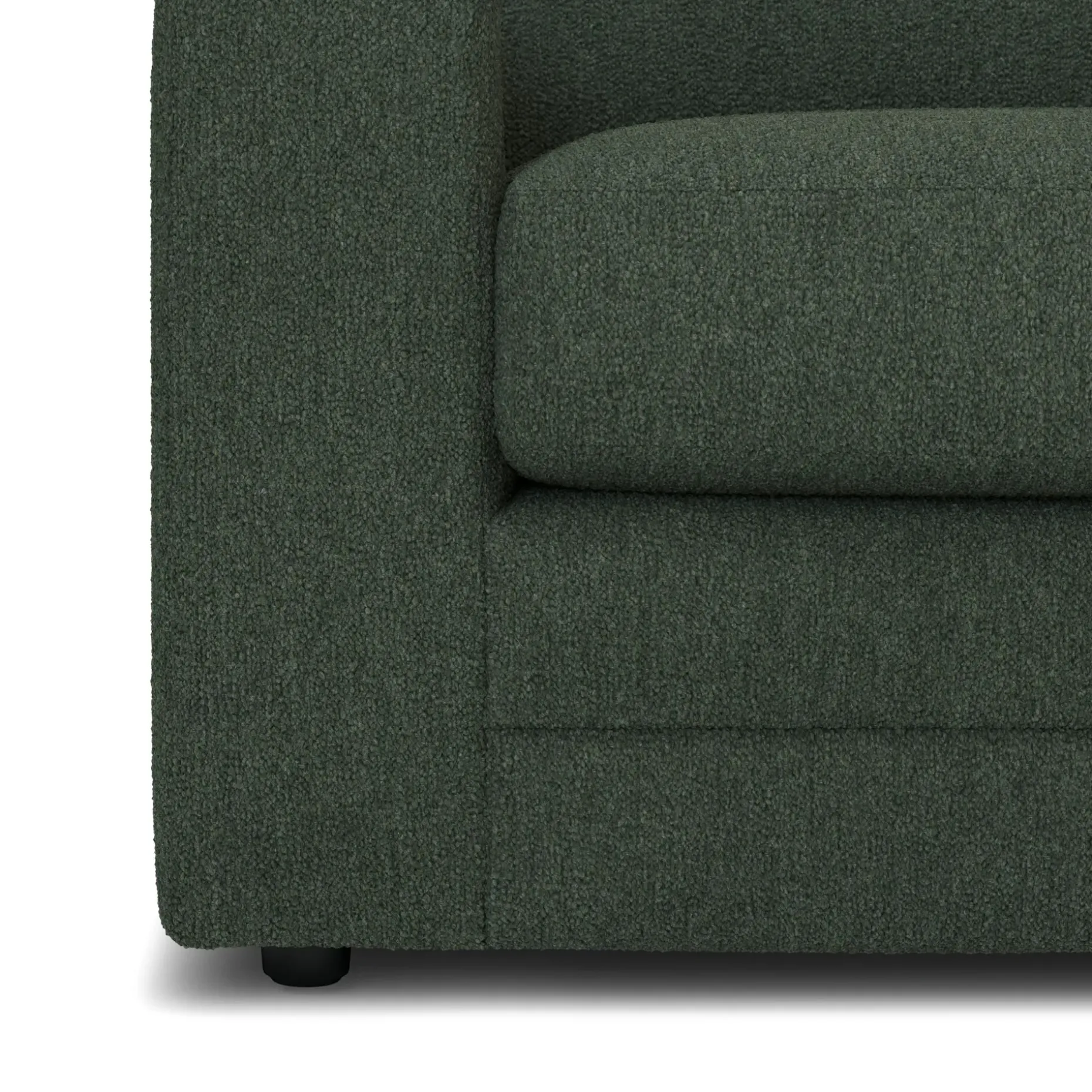 Riley 104" Corner Sectional - Green Wool Bouclé
