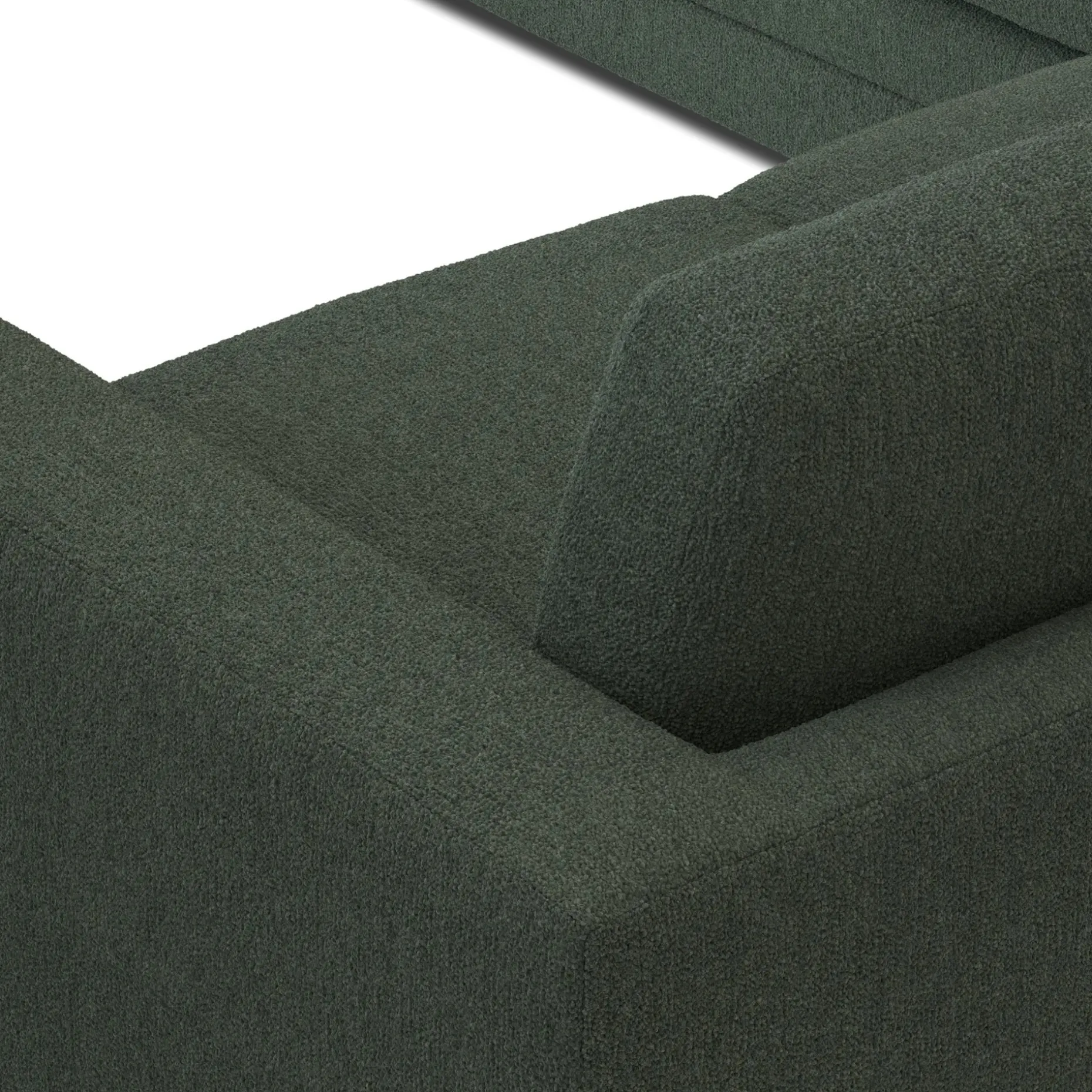 Riley 104" Corner Sectional - Green Wool Bouclé