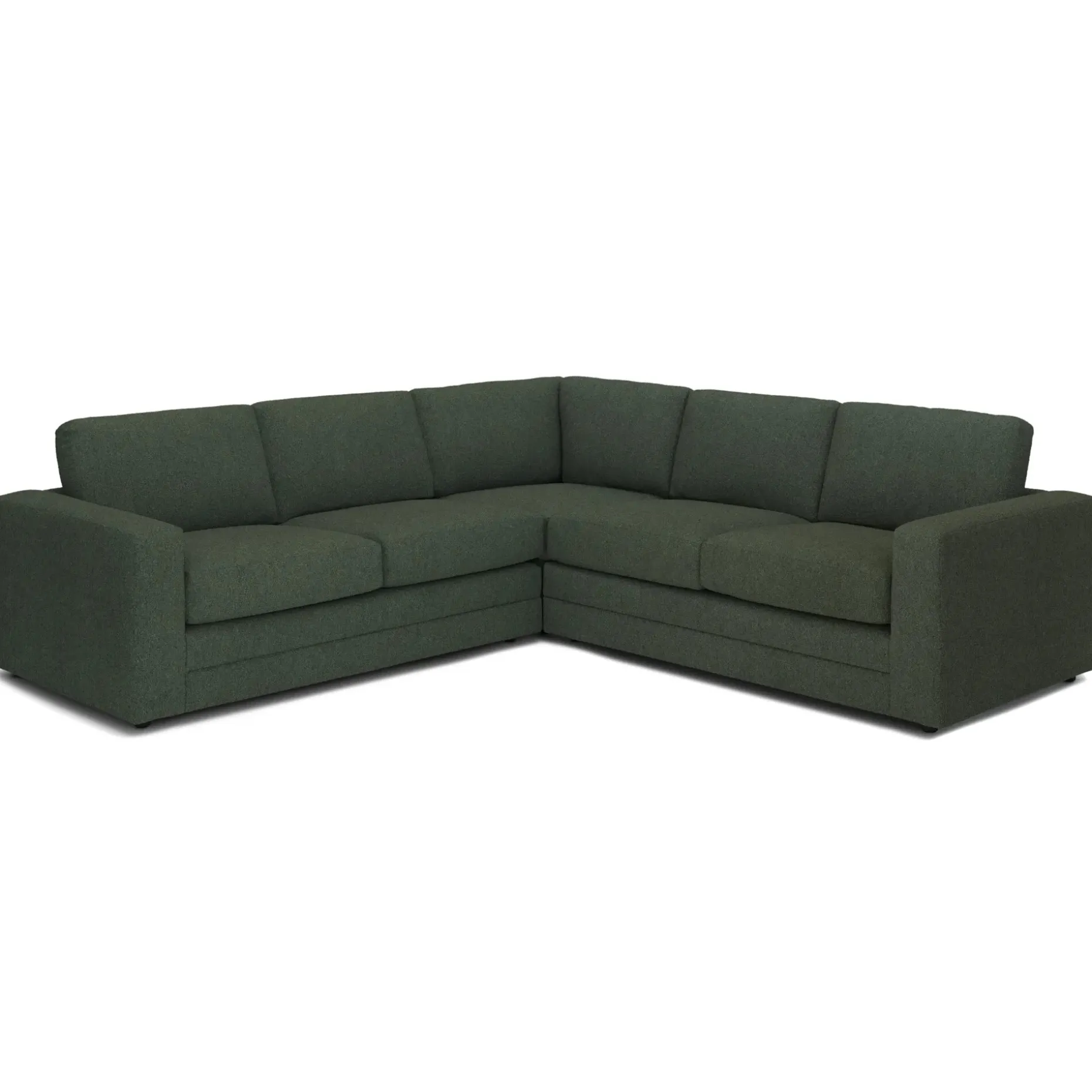 Riley 104" Corner Sectional - Green Wool Bouclé