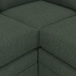 Riley 114" Corner Sectional - Green Wool Bouclé