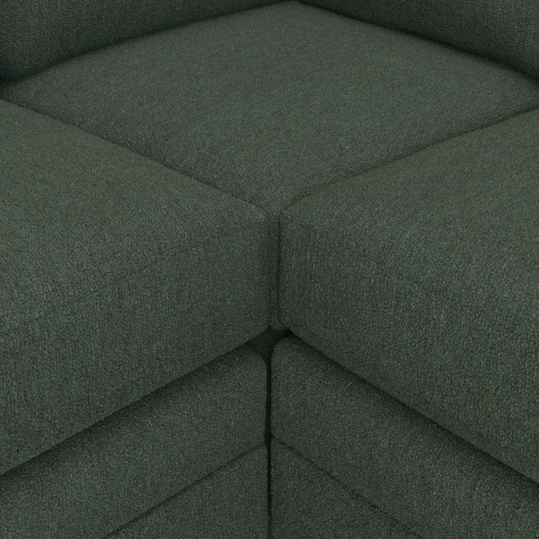 Riley 114" Corner Sectional - Green Wool Bouclé