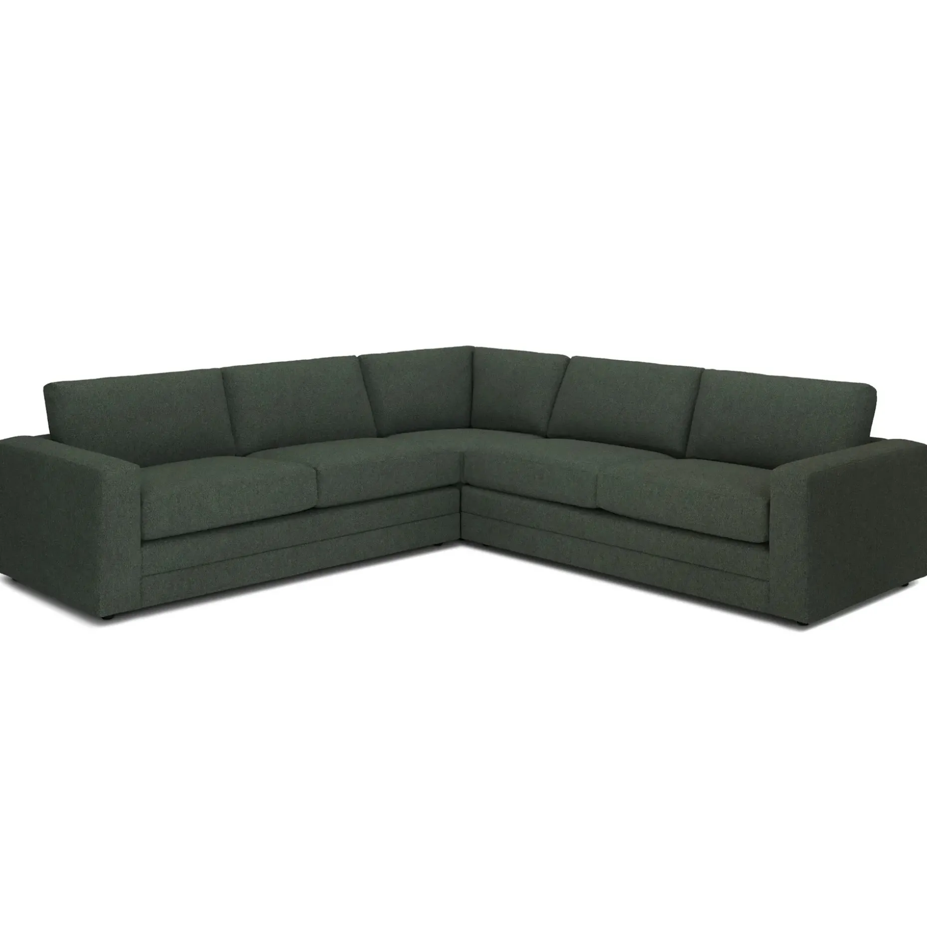 Riley 114" Corner Sectional - Green Wool Bouclé