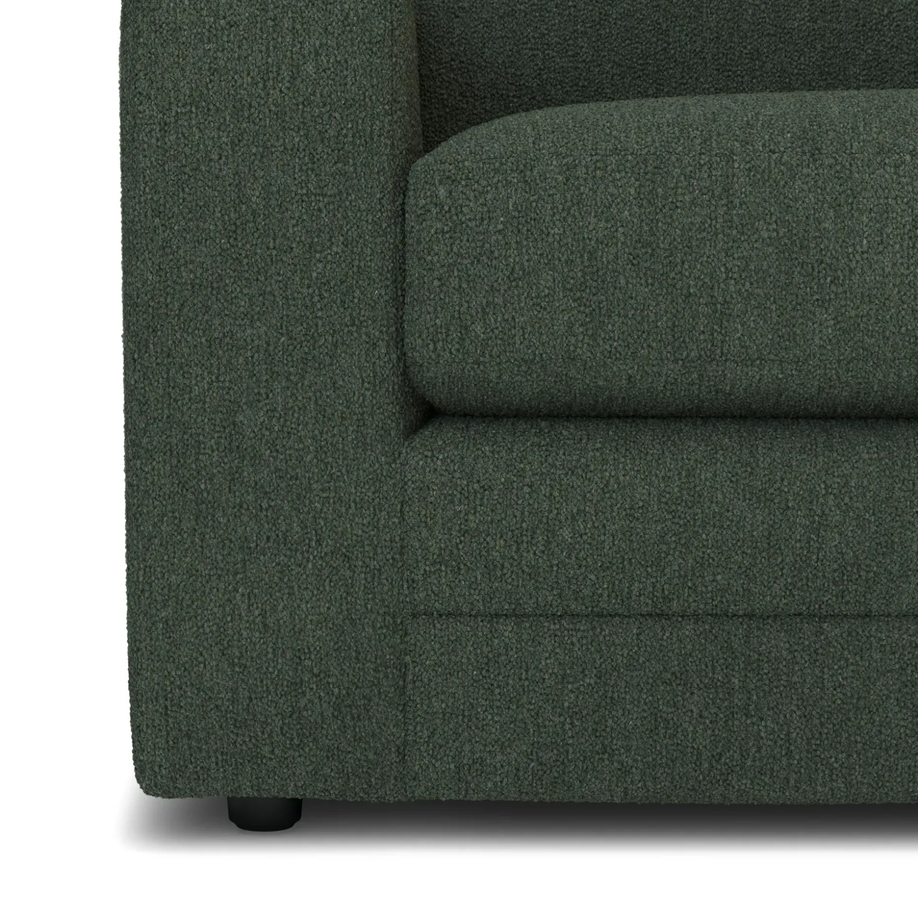 Riley 114" Corner Sectional - Green Wool Bouclé