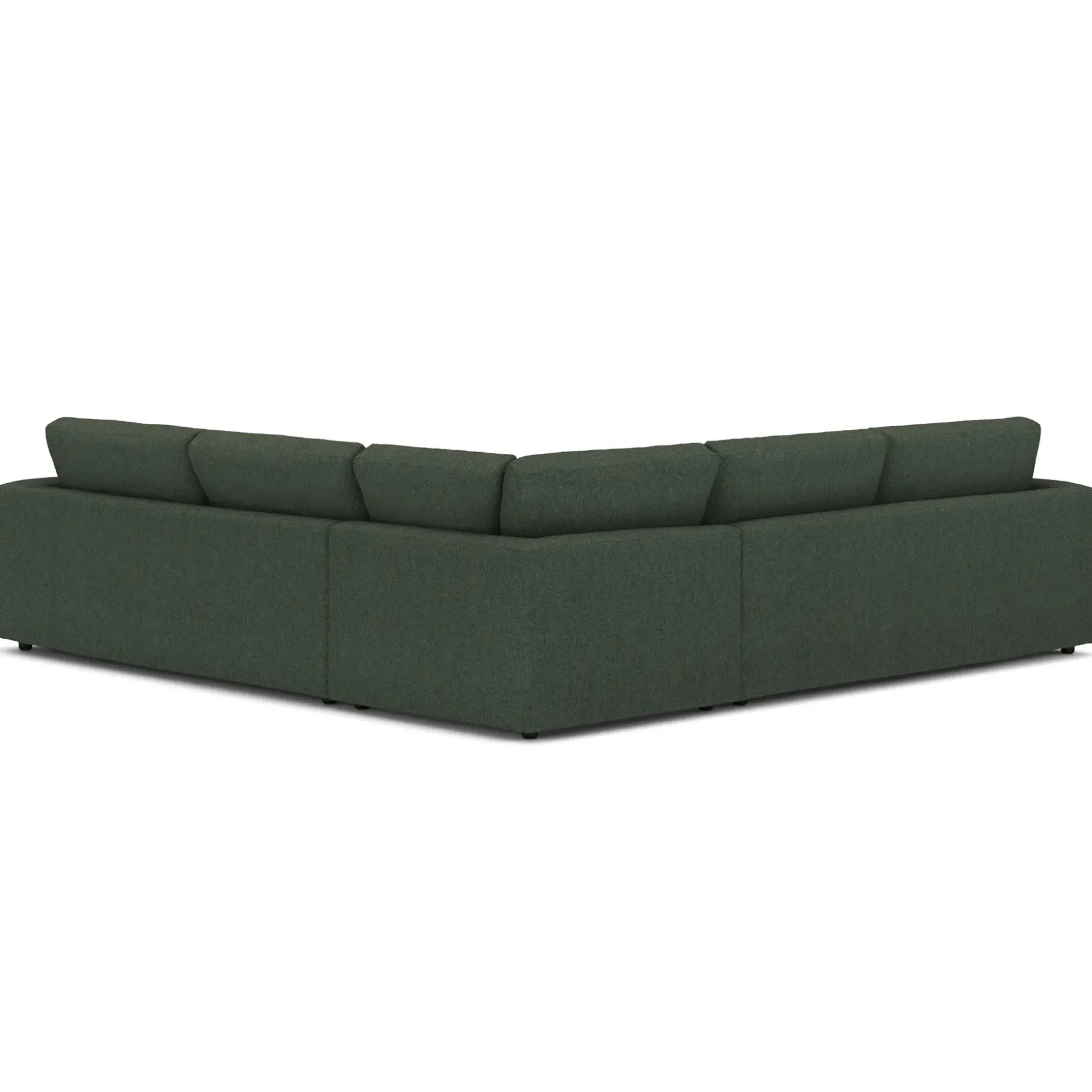 Riley 114" Corner Sectional - Green Wool Bouclé