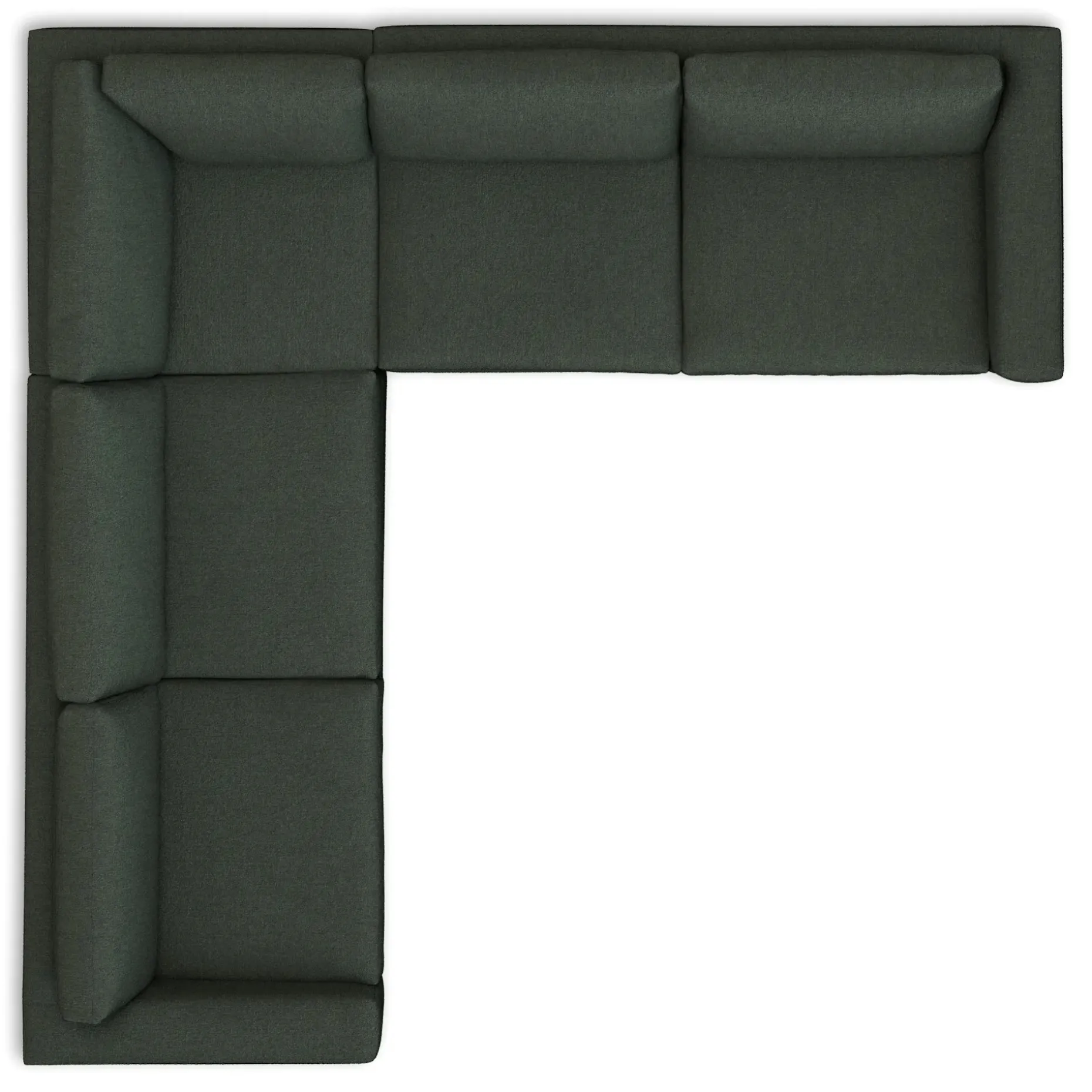 Riley 114" Corner Sectional - Green Wool Bouclé
