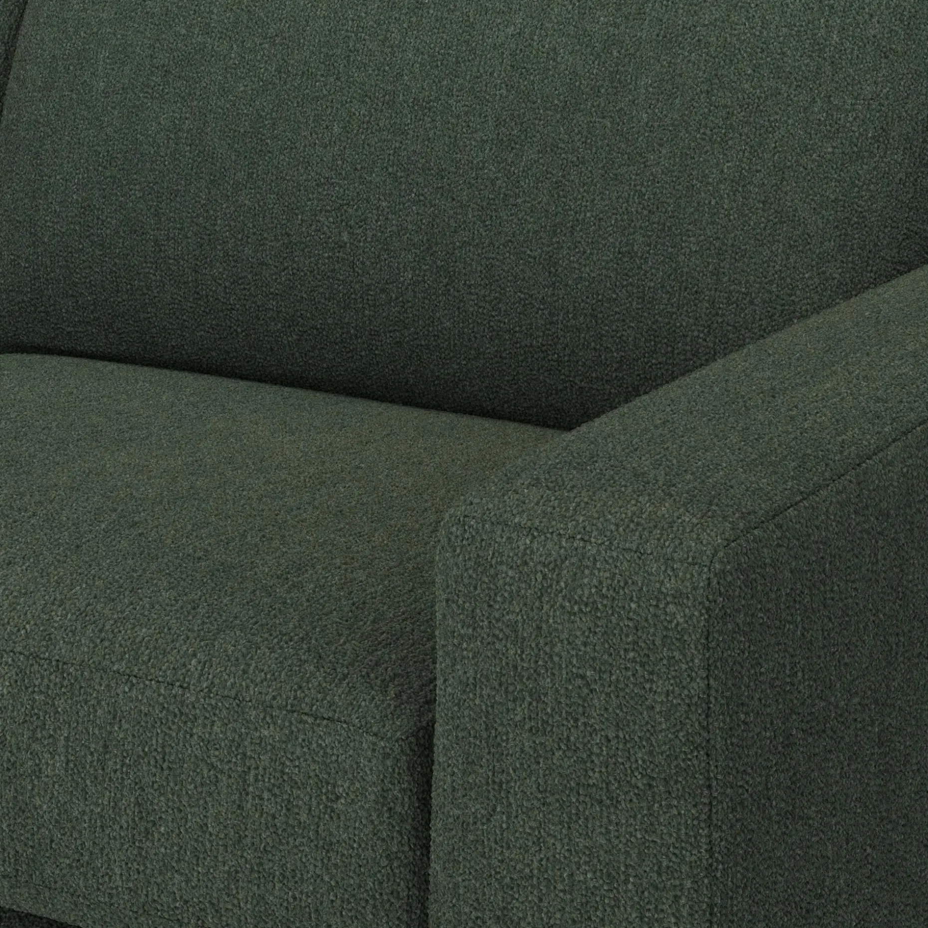 Riley 114" Corner Sectional - Green Wool Bouclé