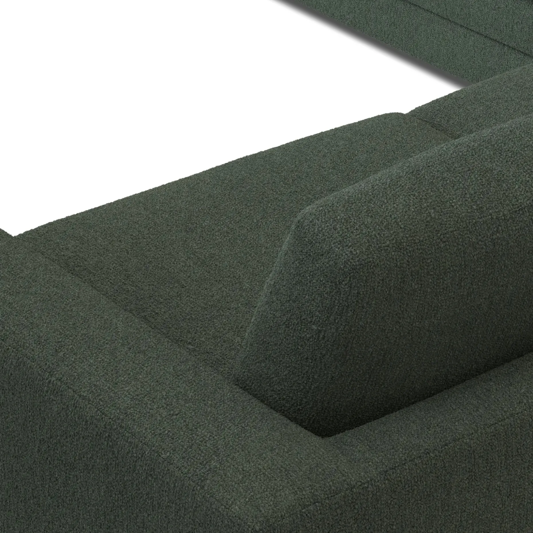 Riley 114" Corner Sectional - Green Wool Bouclé