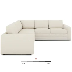 Riley 104" Corner Sectional - Ivory Wool Bouclé