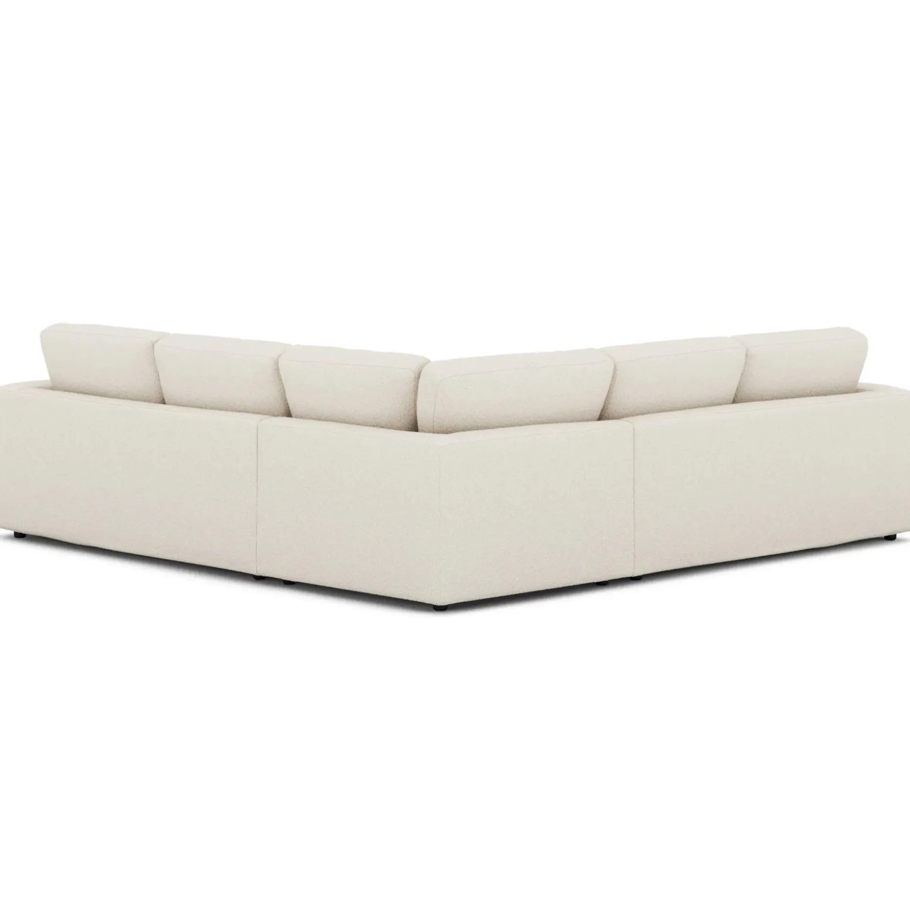 Riley 104" Corner Sectional - Ivory Wool Bouclé