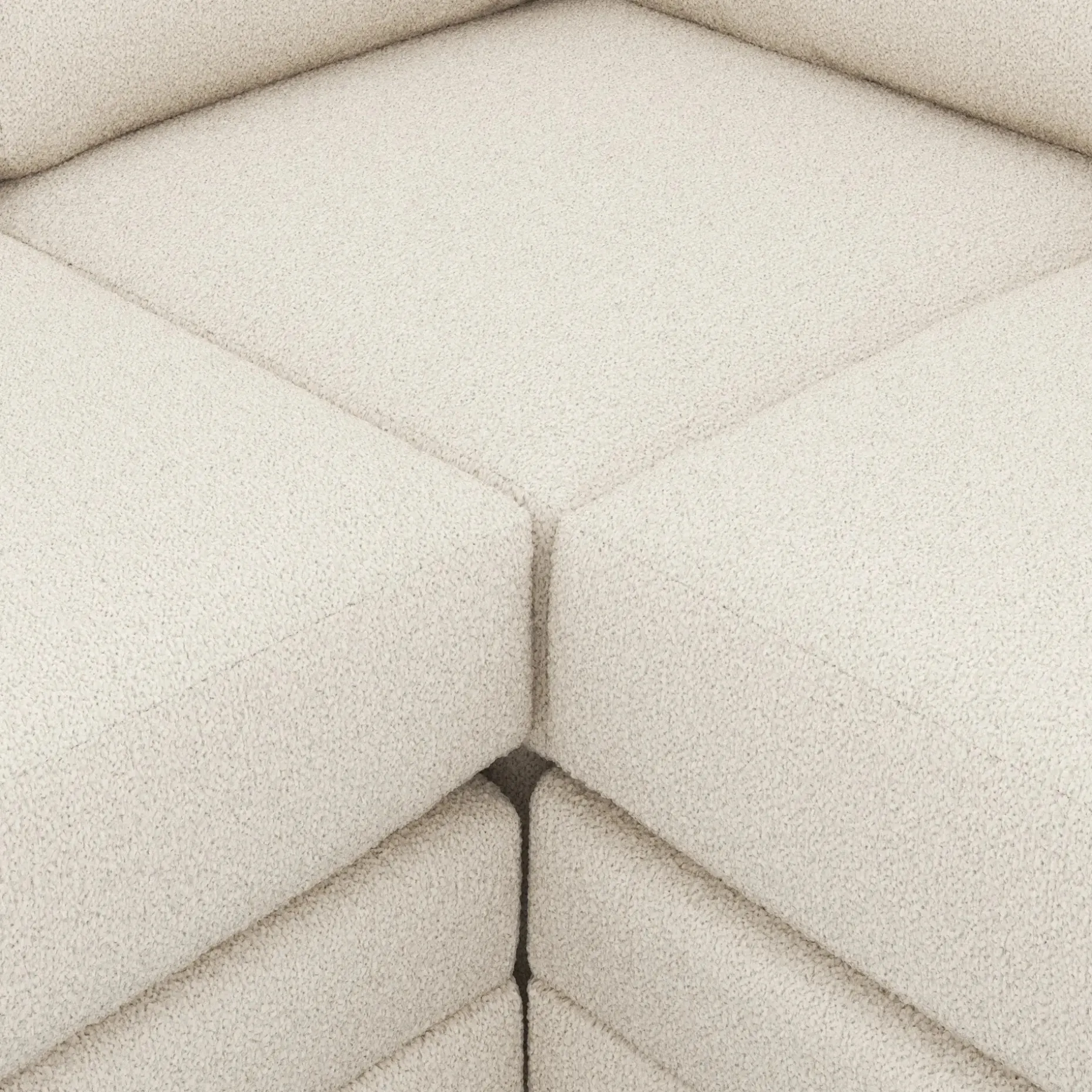 Riley 104" Corner Sectional - Ivory Wool Bouclé