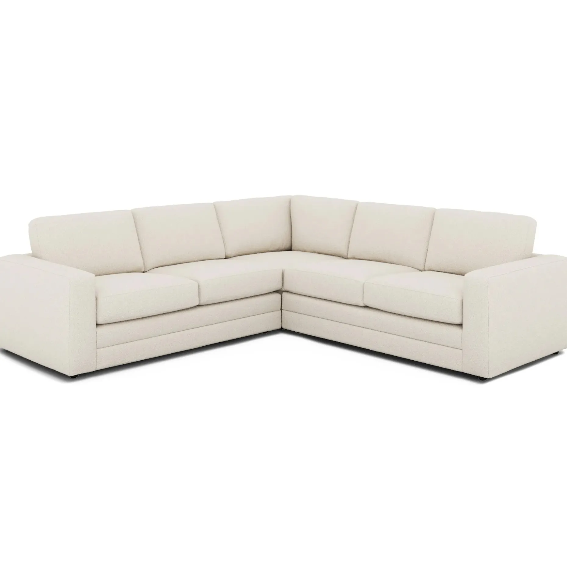 Riley 104" Corner Sectional - Ivory Wool Bouclé